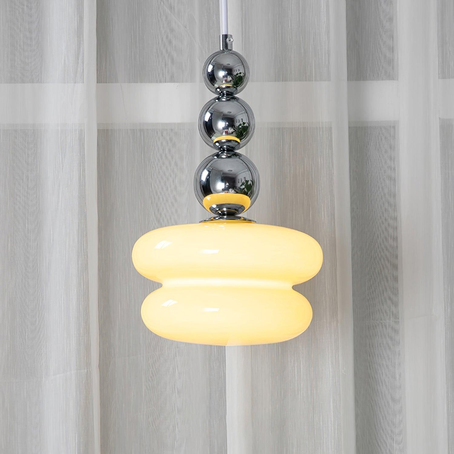 Contemporary Nordic Glass Ball Hoist Pendant Light For Living Room K524