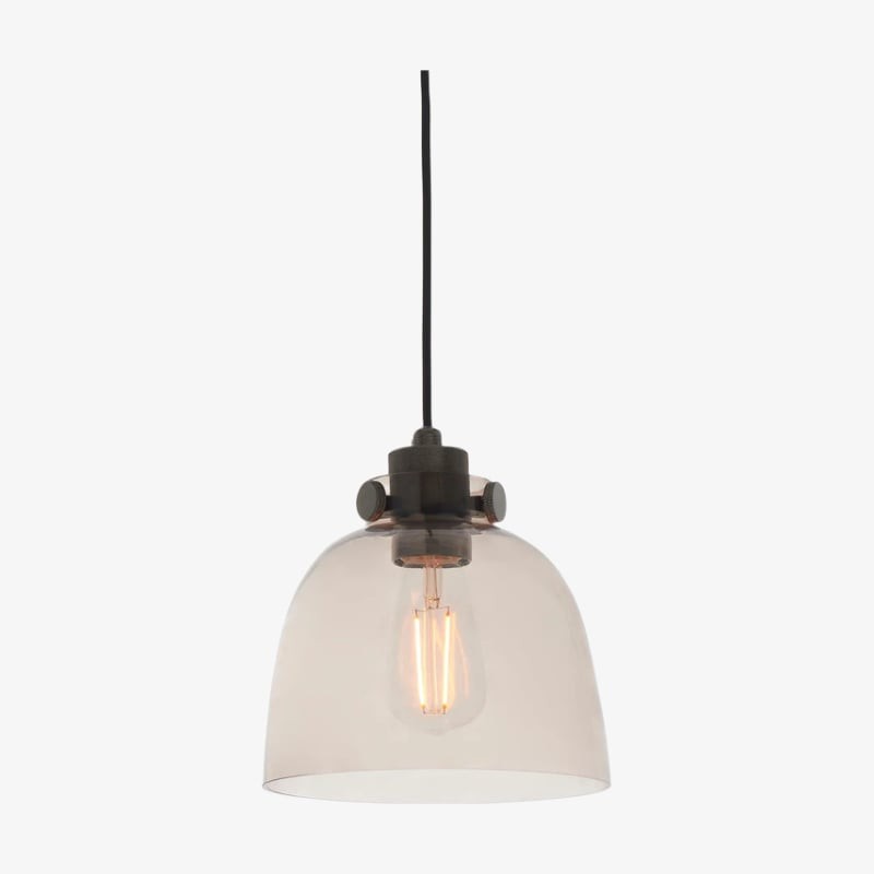 Readium Tinted Glass Pendant Light - Minimalist Dome Shade Adjustable for Kitchen Island and Dining Room K1846