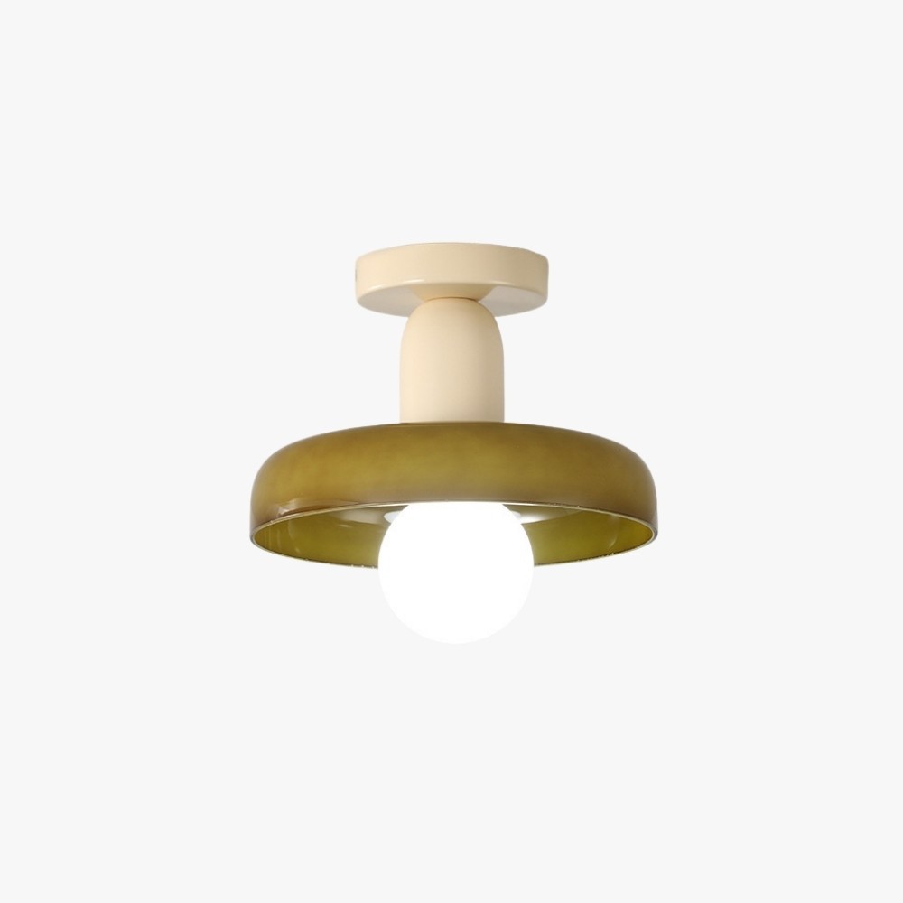 Bauhaus Round Glass Flush Disc Ball Ceiling Light K929