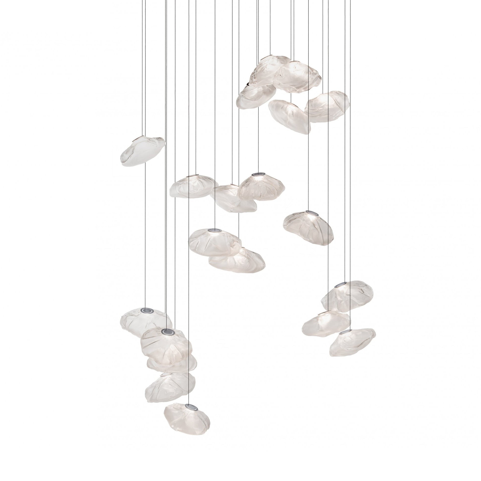 Multi-Head Irregular Glass Bubble Chandelier K216