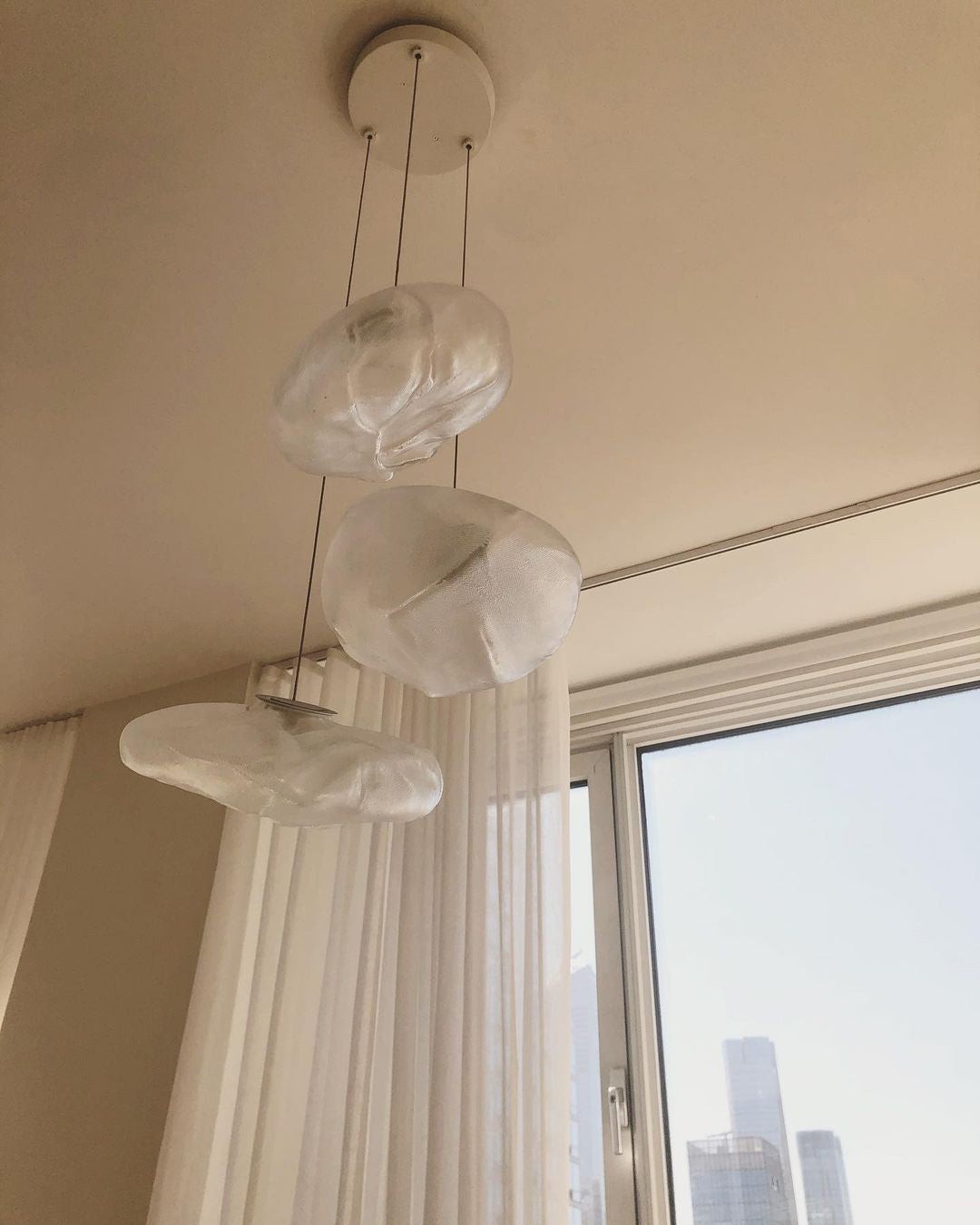 Multi-Head Irregular Glass Bubble Chandelier K216