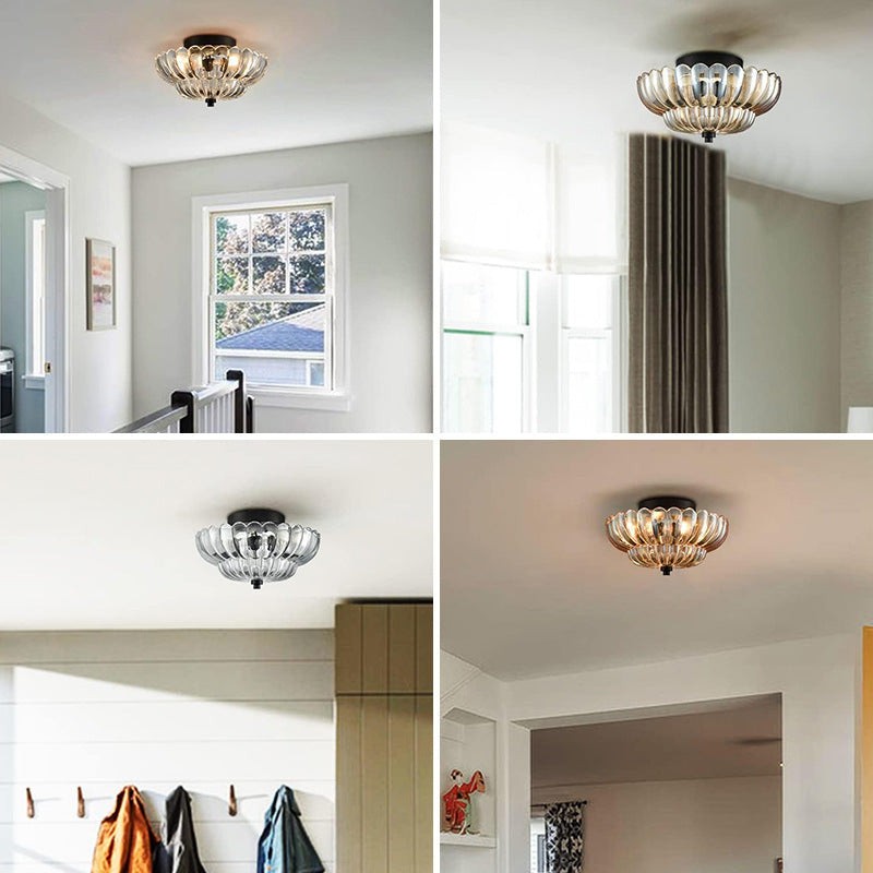 Orilanavo Umbrella Glass Ceiling Light - Contemporary Ceiling Lamp for Entryway K871