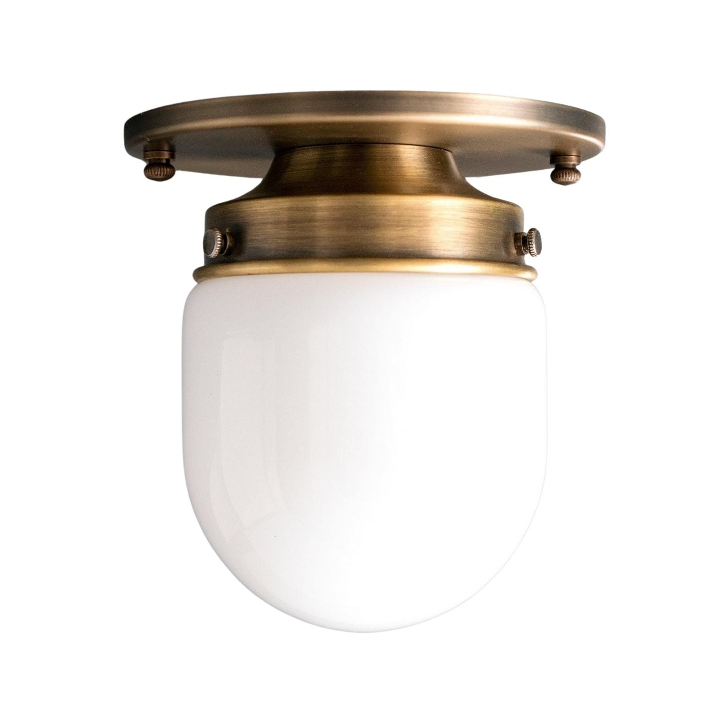 Opalume Glass Ceiling Light and Wall Light - Art Deco Small Globe Fixture for Entryway K1456