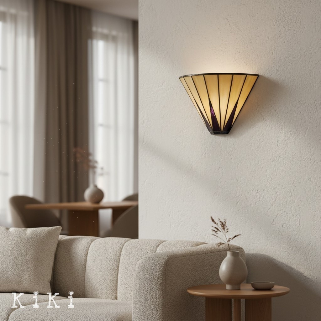 TF Dark Tiffany Style Wall Lamp - Artistic Star Design Sconce for Bedroom or Hallway K1896