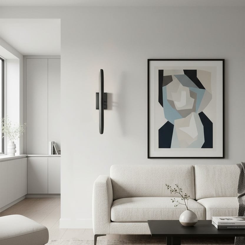Modo Wall Sconce Minimalist Metal Frame - Contemporary Design for Bedroom, Entryway and Office K1673