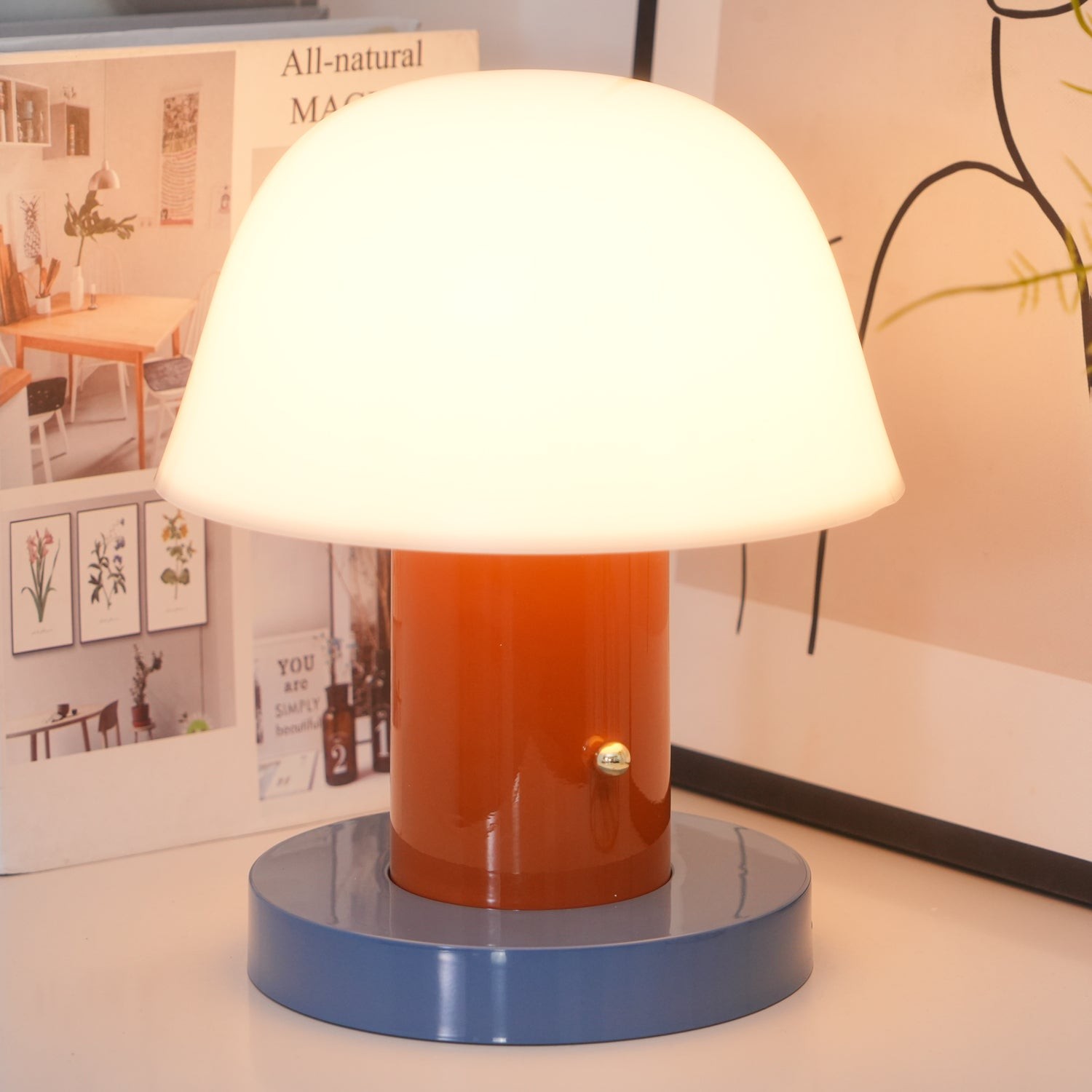 Minimalist Mushroom Cordless Table Lamp K533