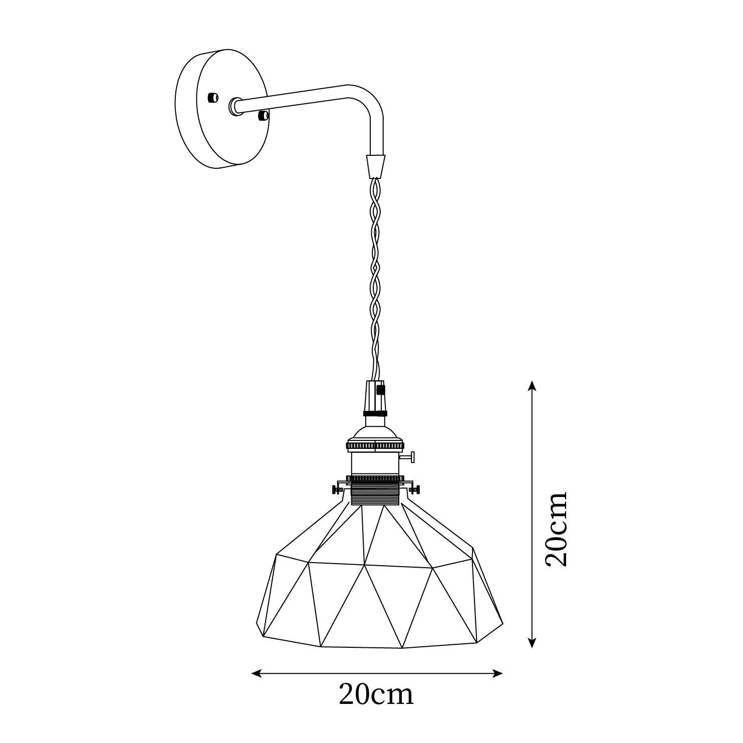 Retro Pastoral Glass Wall Lamp K626