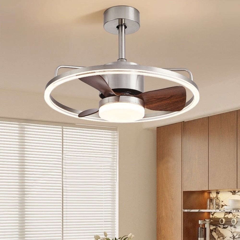 Retro Bauhaus Round Led Ceiling Fan Light K1109