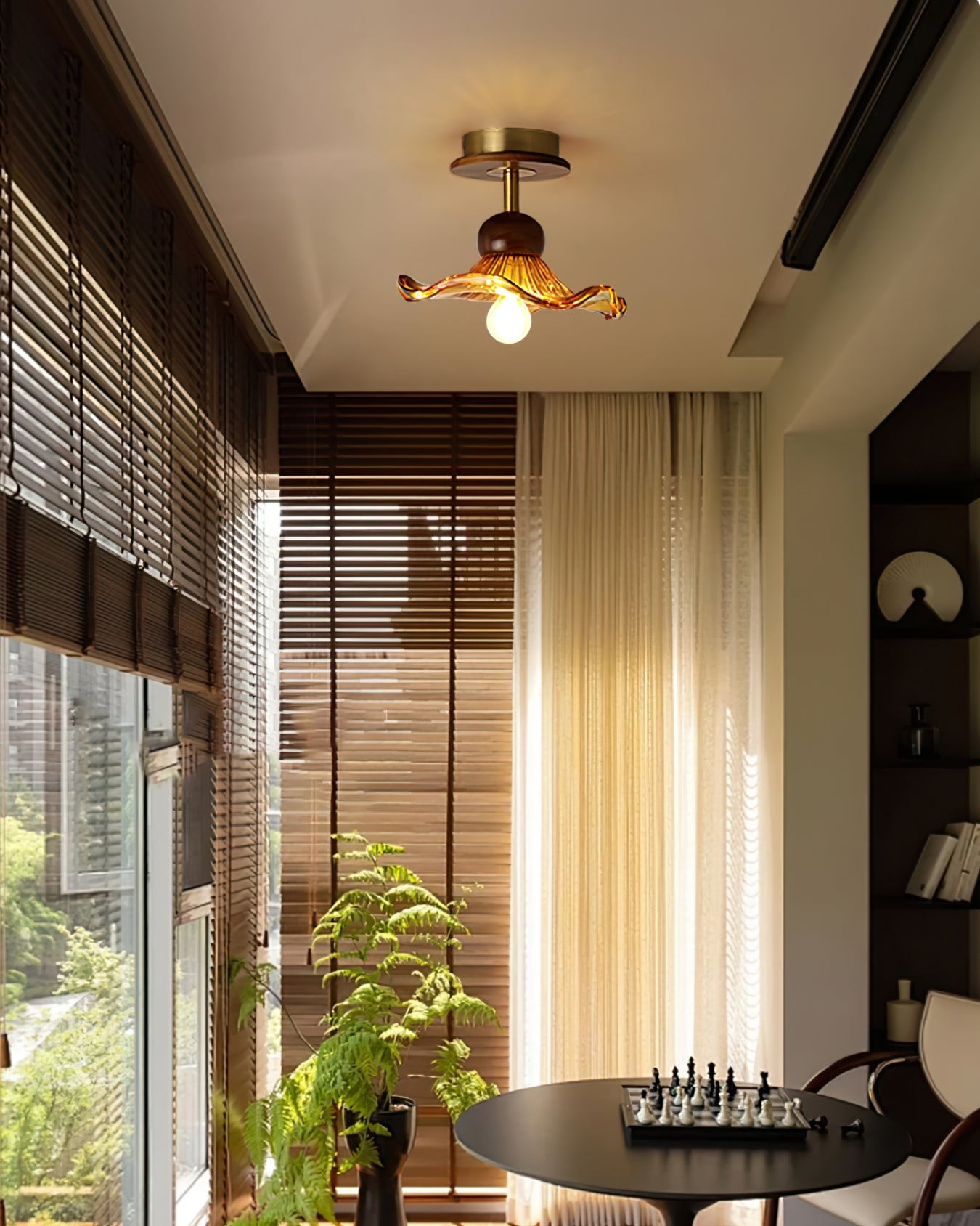 Kapok Wood Ceiling Light K1038
