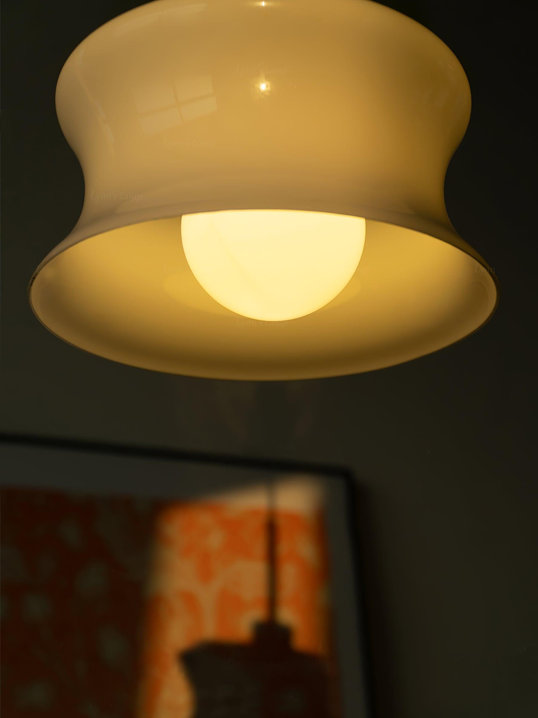 French Vintage Glass Window Pendant Lamp K232