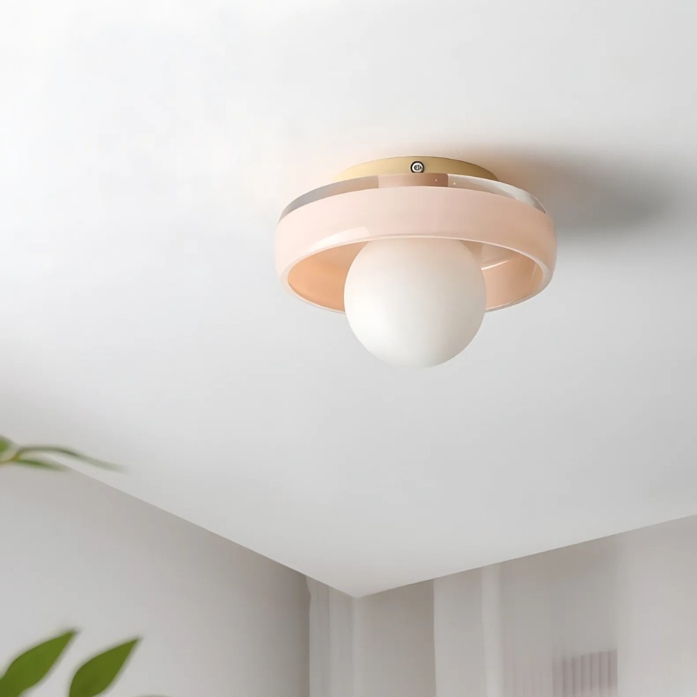 Colorful Glass Disc Orb Ceiling Light For Hallway K925