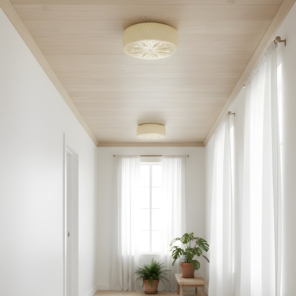 Mistaro Minimal Glass Ceiling Lamp - Flush Mount Design for Living Room and Bedroom K2281
