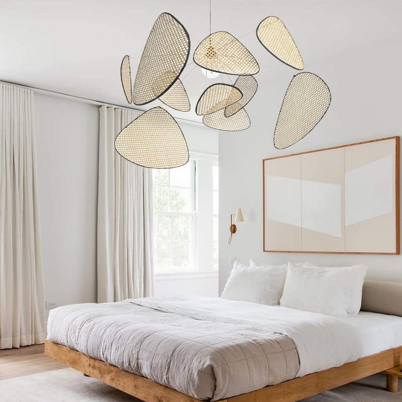Screen Cannage Pendant Light - Boho Chic Wall Light for Dining Room