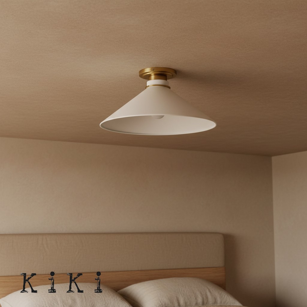 Aurenza Simple Flush Mount – Metal and Glass Ceiling Light for Any Room K1138