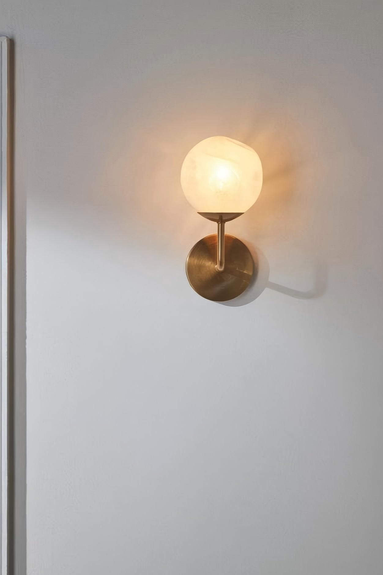 Pawrior Modern Organic Glass Sphere Wall Light - Nordic Cloud Design Wall Sconce K1232