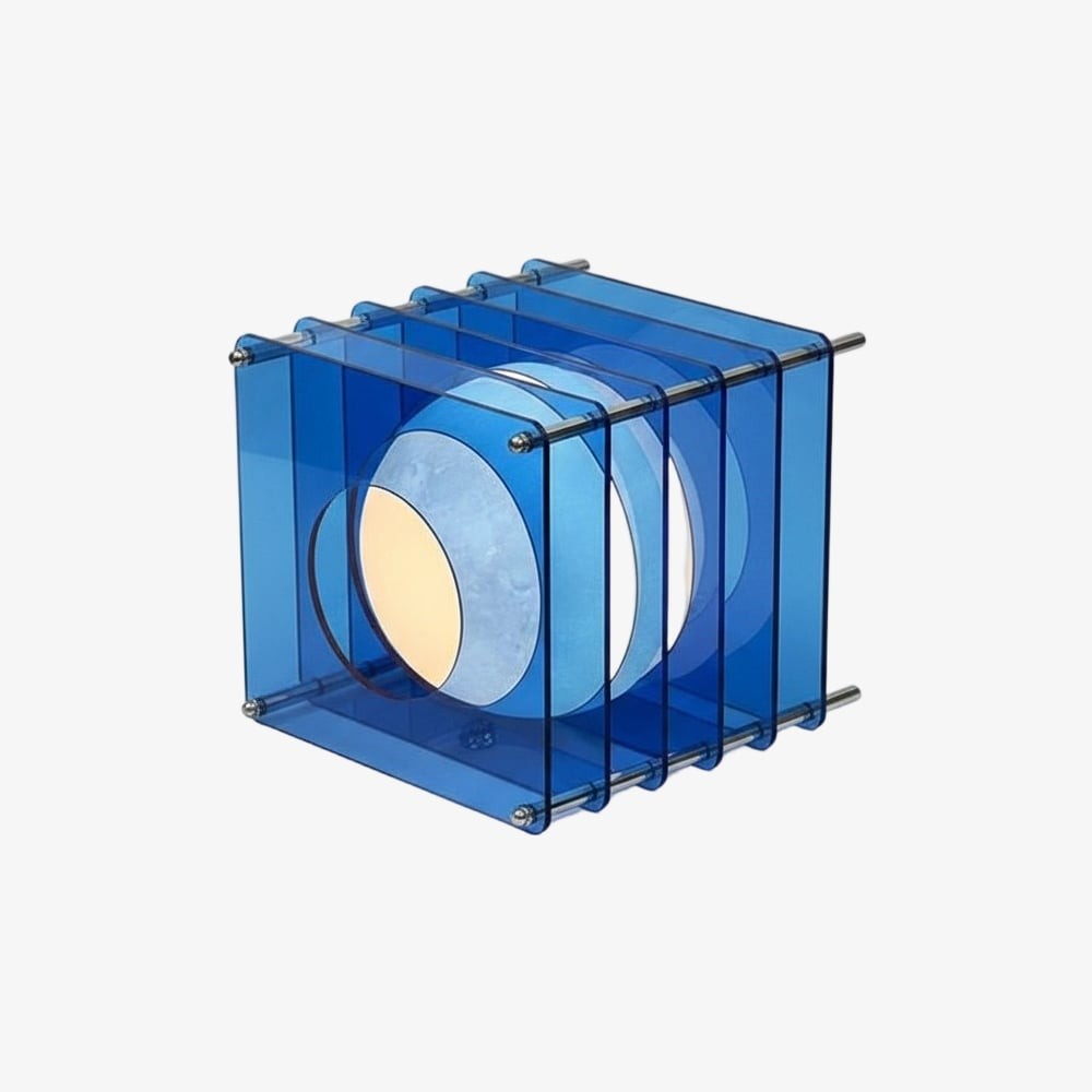 Afterglow Geometric Cube Sphere Table Lamp - Modern Acrylic Accent Light for Bedroom Decor K2078