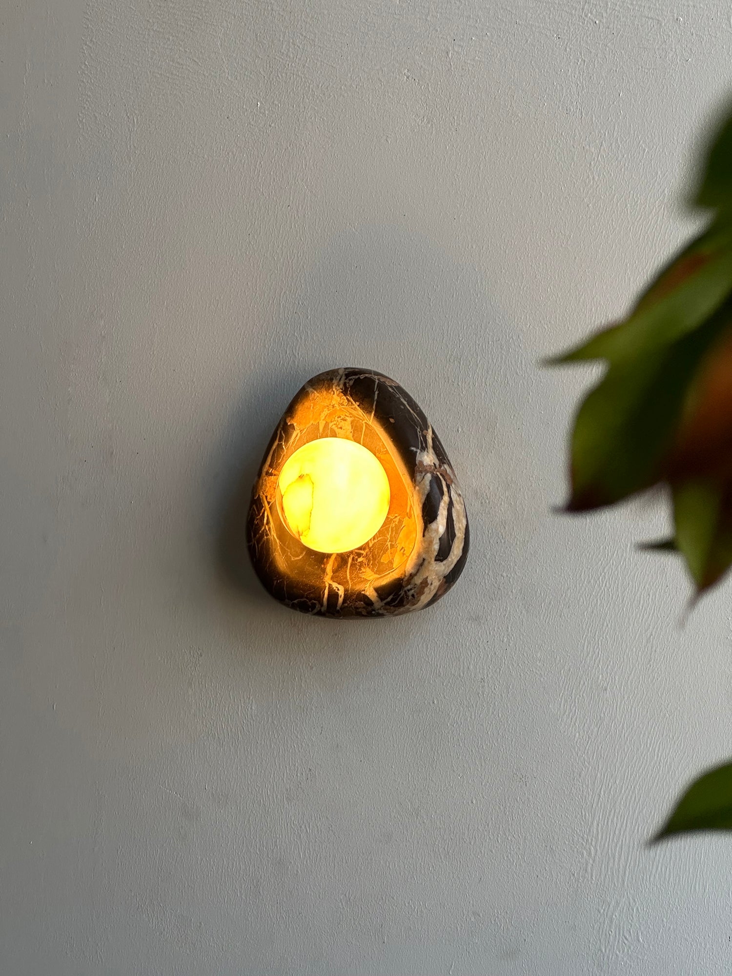 Black Pearl Marble Wall Lamp D651