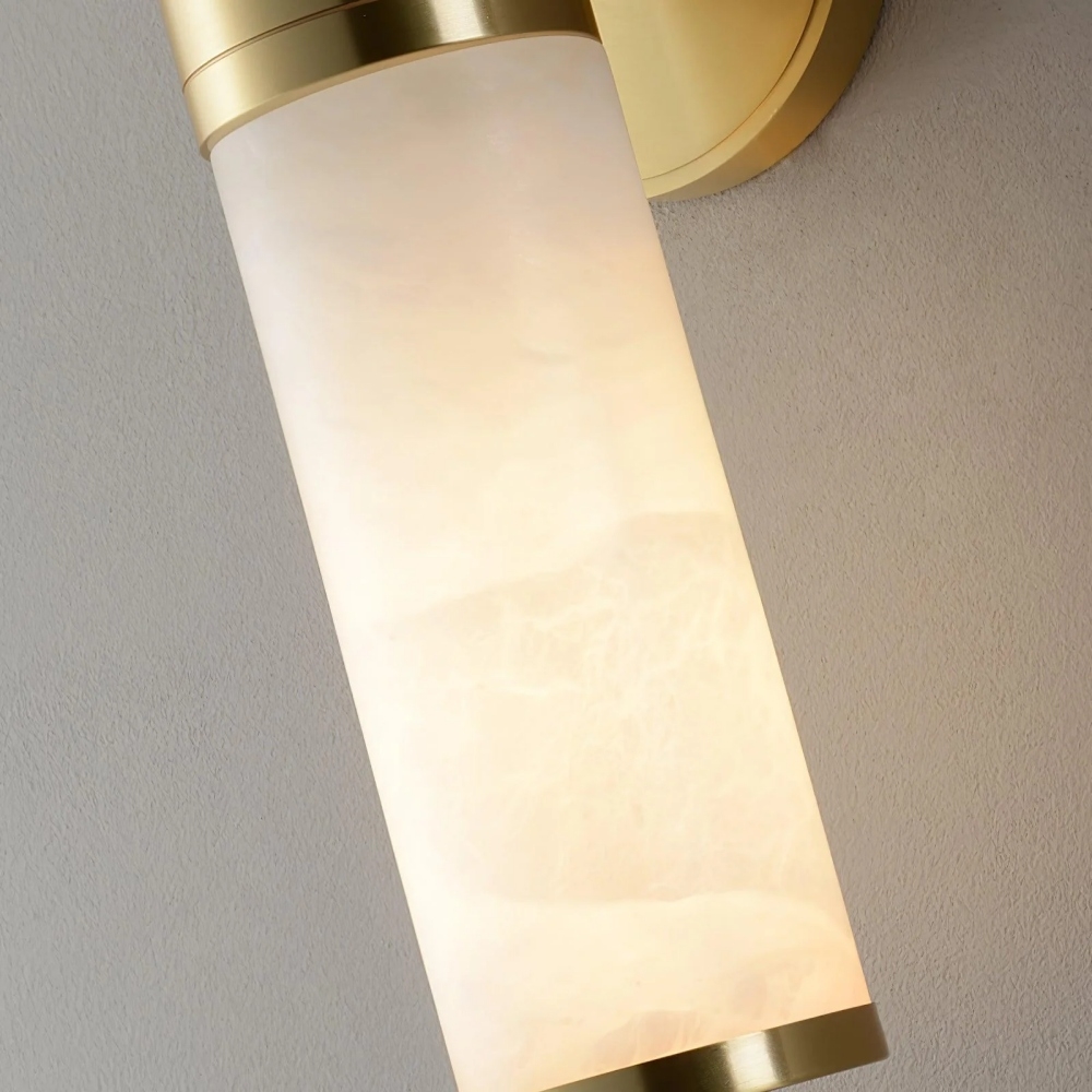 Nexorae Modern Alabaster Wall Lamp Sculptural Vertical Design For Living Room Bedroom Hallway K2303
