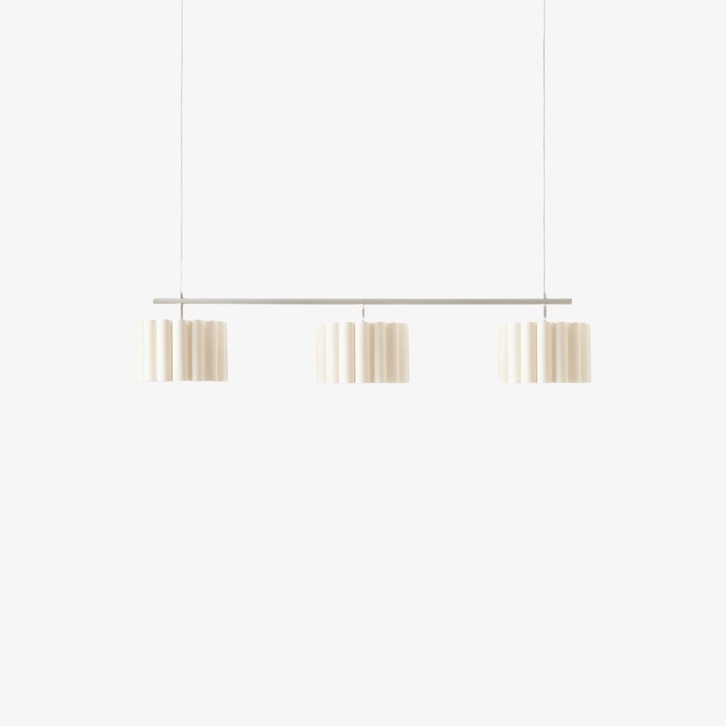 Velura Linear Pendant Light - Natural Linen Shade for Warm Ambiance K2044