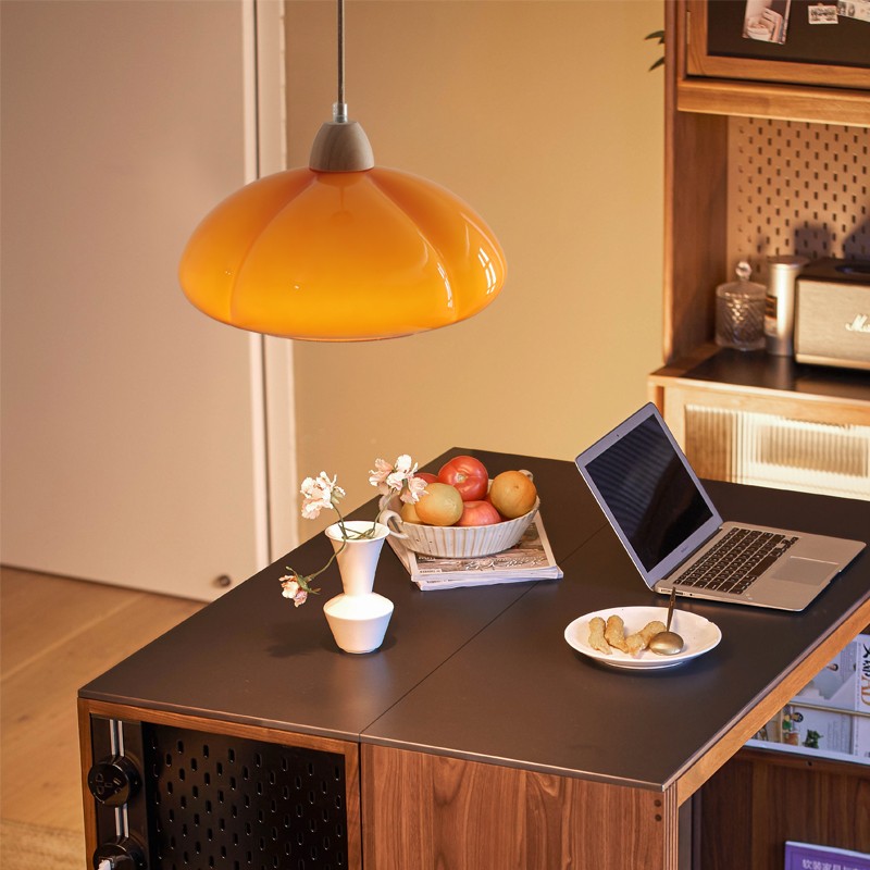 Pumpkin Glass Pendant Light For Kitchen K04