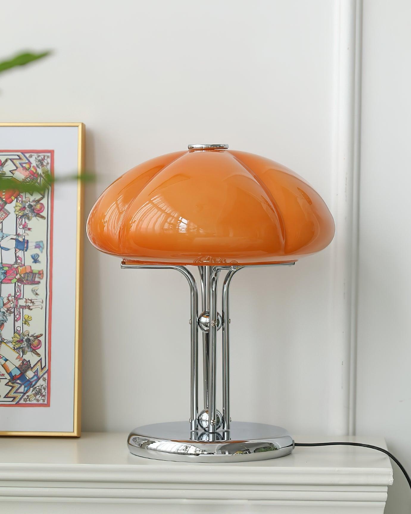 High-Grade Bedroom Bedside Mushroom Glass Table Lamp K302