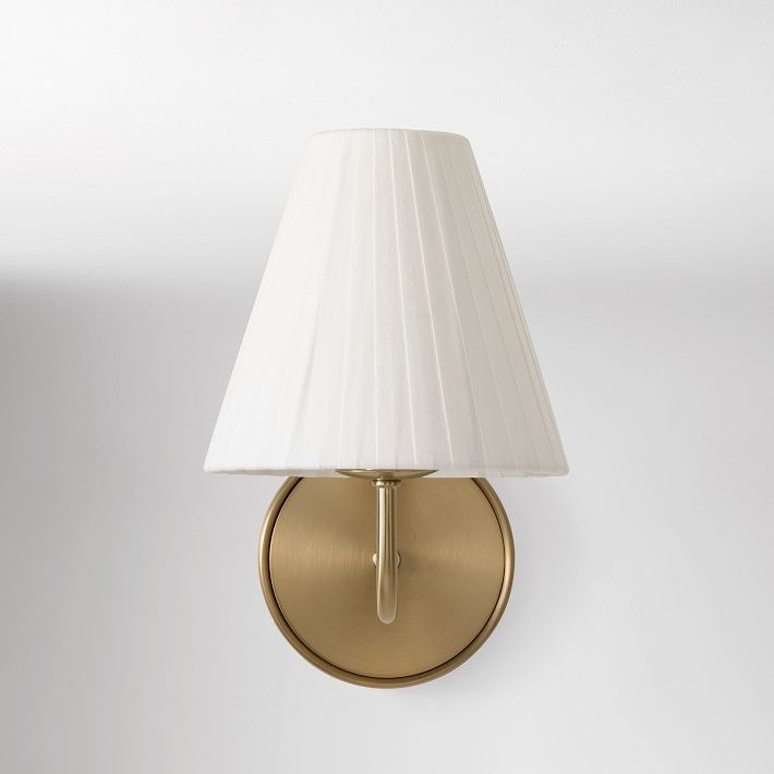Fibura Elegant Linen Shade Wall Lamp - Contemporary Lighting for Hallway and Bedroom K1408