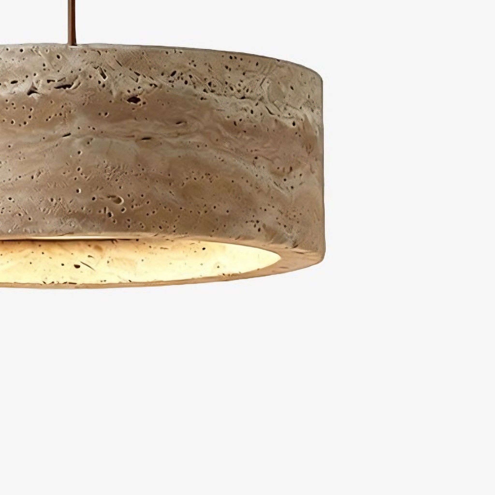 Kairis Travertine Natural Stone Pendant Light - Vintage Style Lighting for Dining and Living Spaces K2136