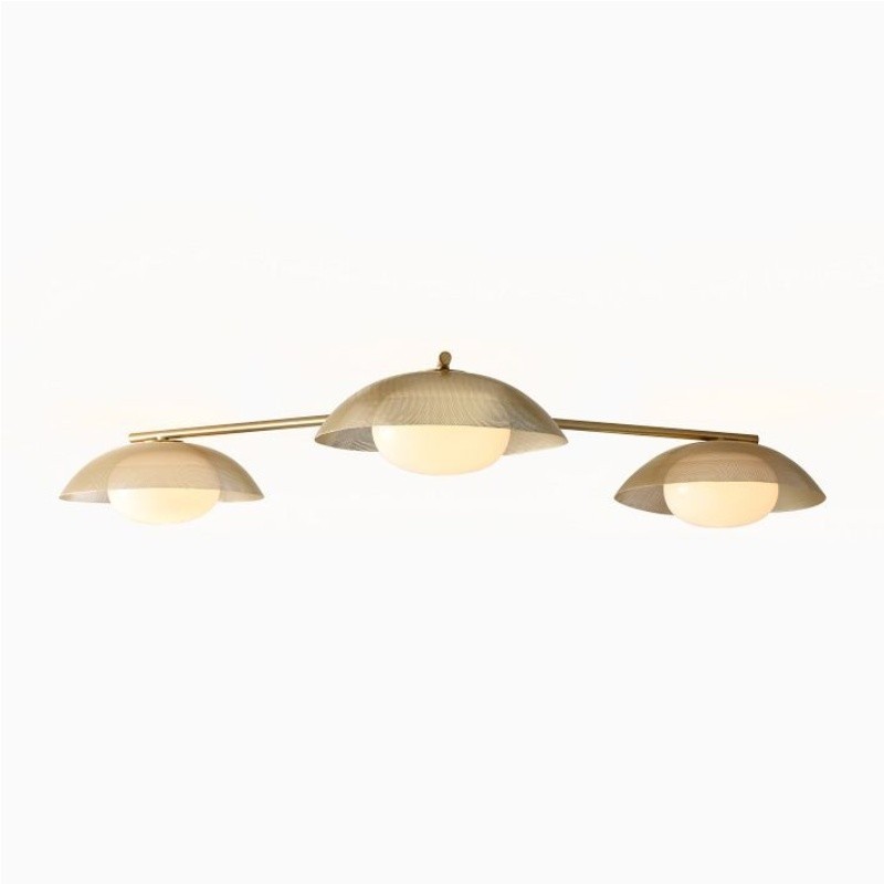 Elorina 3-Light Flush Mount Glass/Metal Ceiling Light - A Stylish Fixture for Modern Spaces K1292