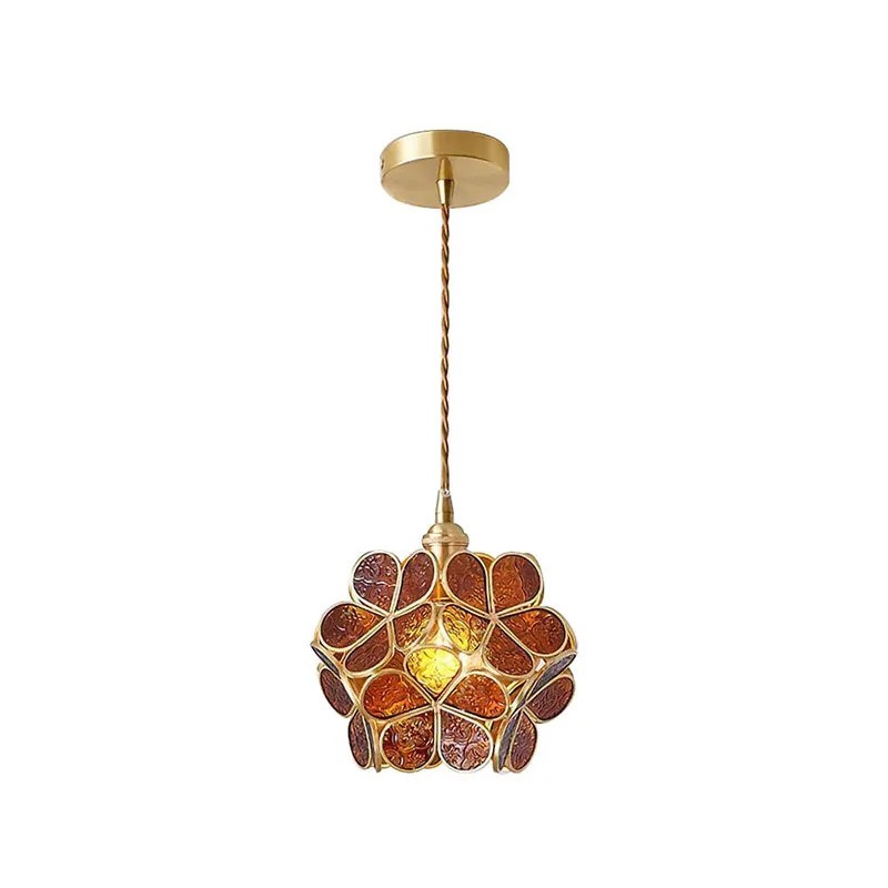 Flower Petal Glass Pendant Light