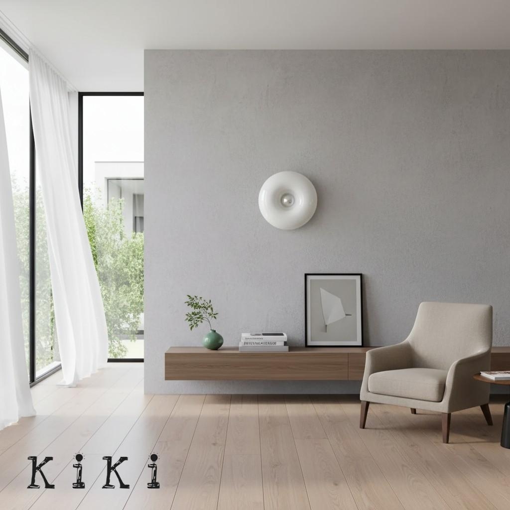 Bauhaus Round Table and Wall Lamp - Stylish Donut Led Lighting for Bedroom K46