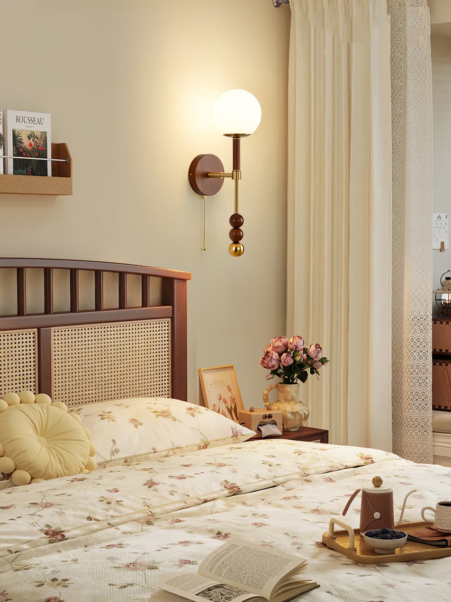 Retro Solid Wood Series Wall Lamp K638
