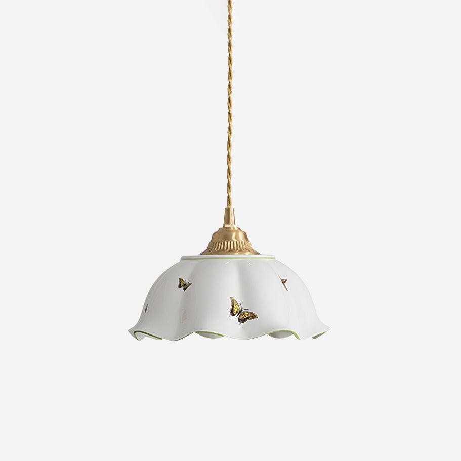 Retro Cream Style Ceramic Pendant Lamp K857