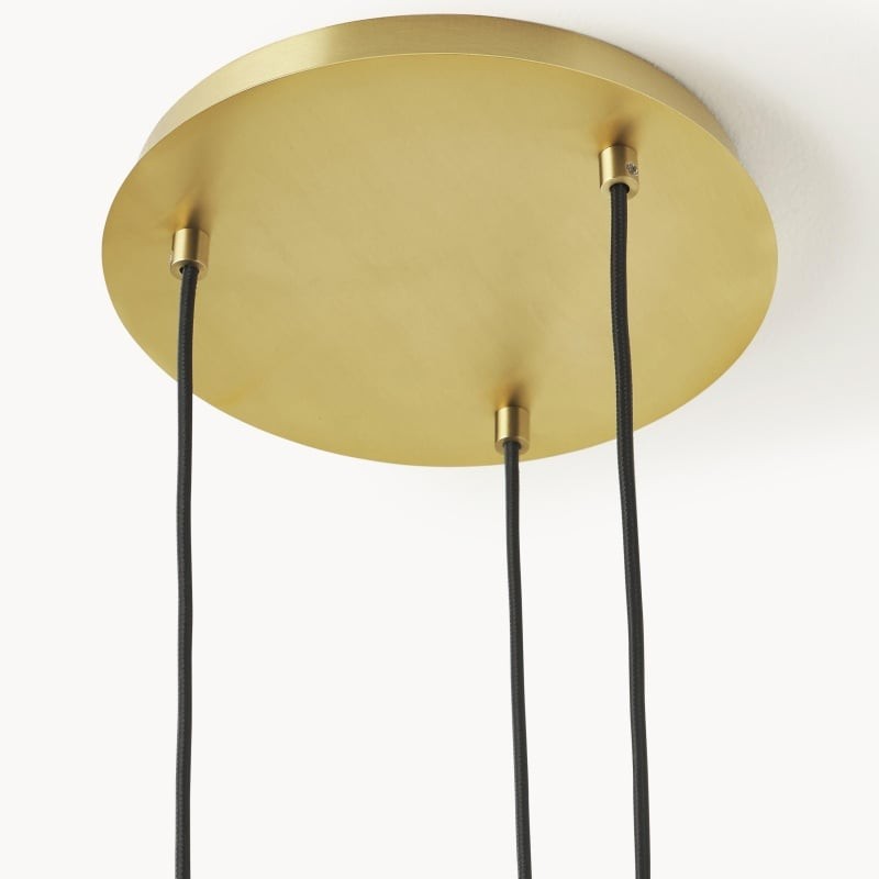 Glissora Hanging Light - Sculptural Cluster Design Tinted Glass and Metal for Entryway K1755