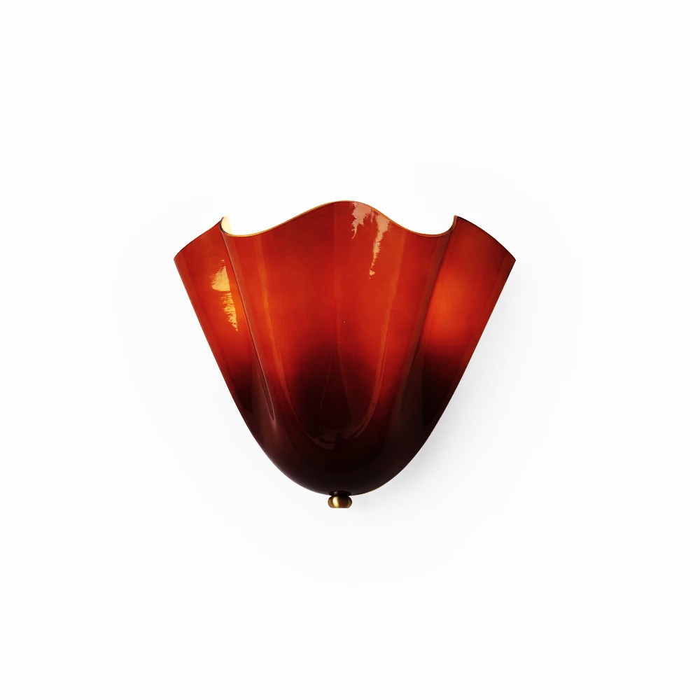 Bellina Retro Fluted Glass Wall Sconce - Mid-century Modern Vera Wall Lamp for Hallway K891