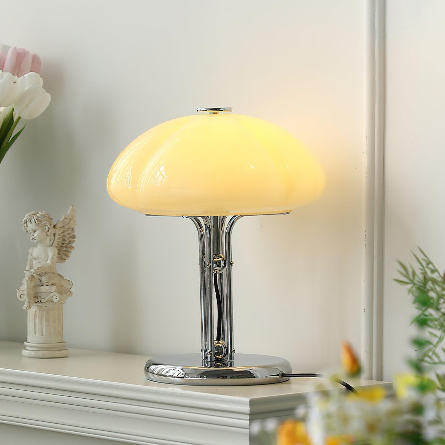 High-Grade Bedroom Bedside Mushroom Glass Table Lamp K302