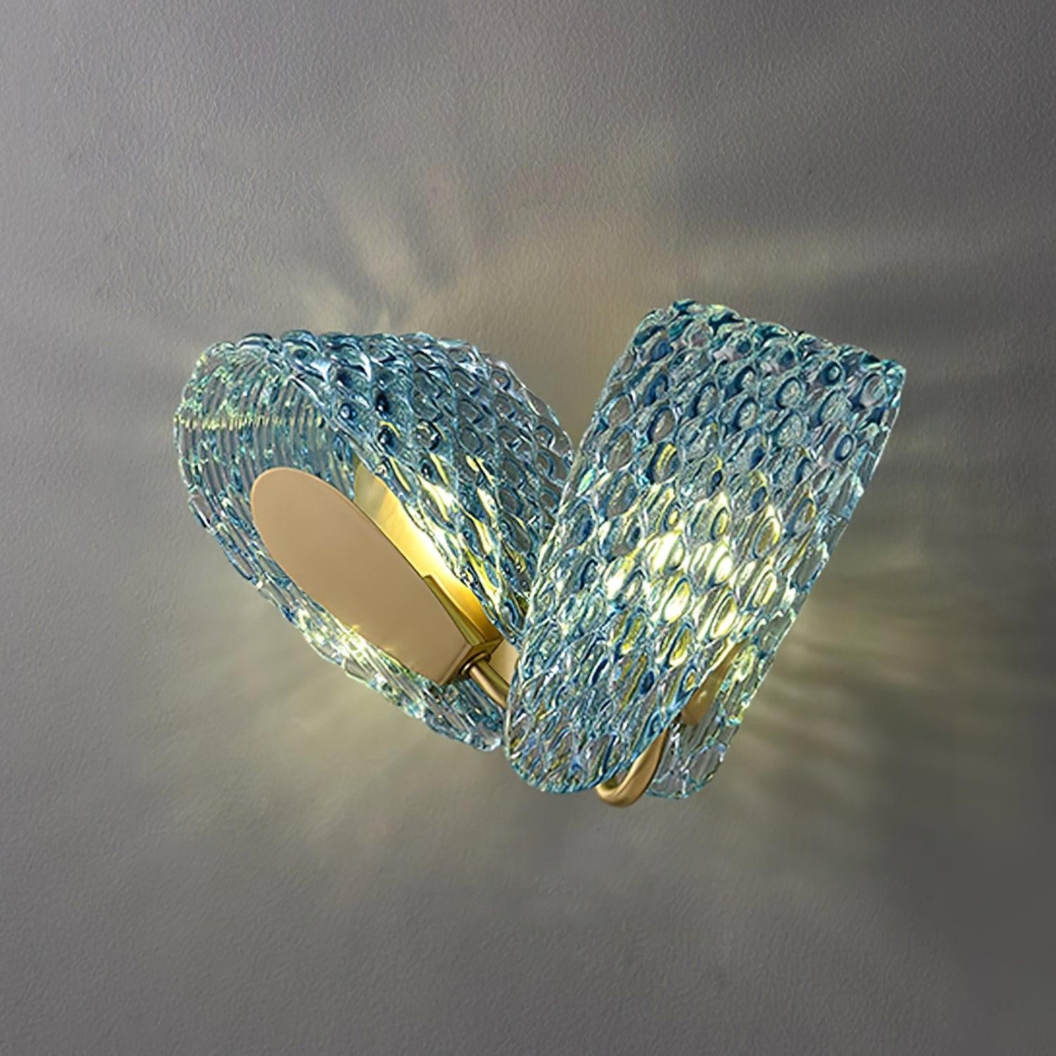 Creative Light Luxury Blue Ribbon Wall Lamp K265