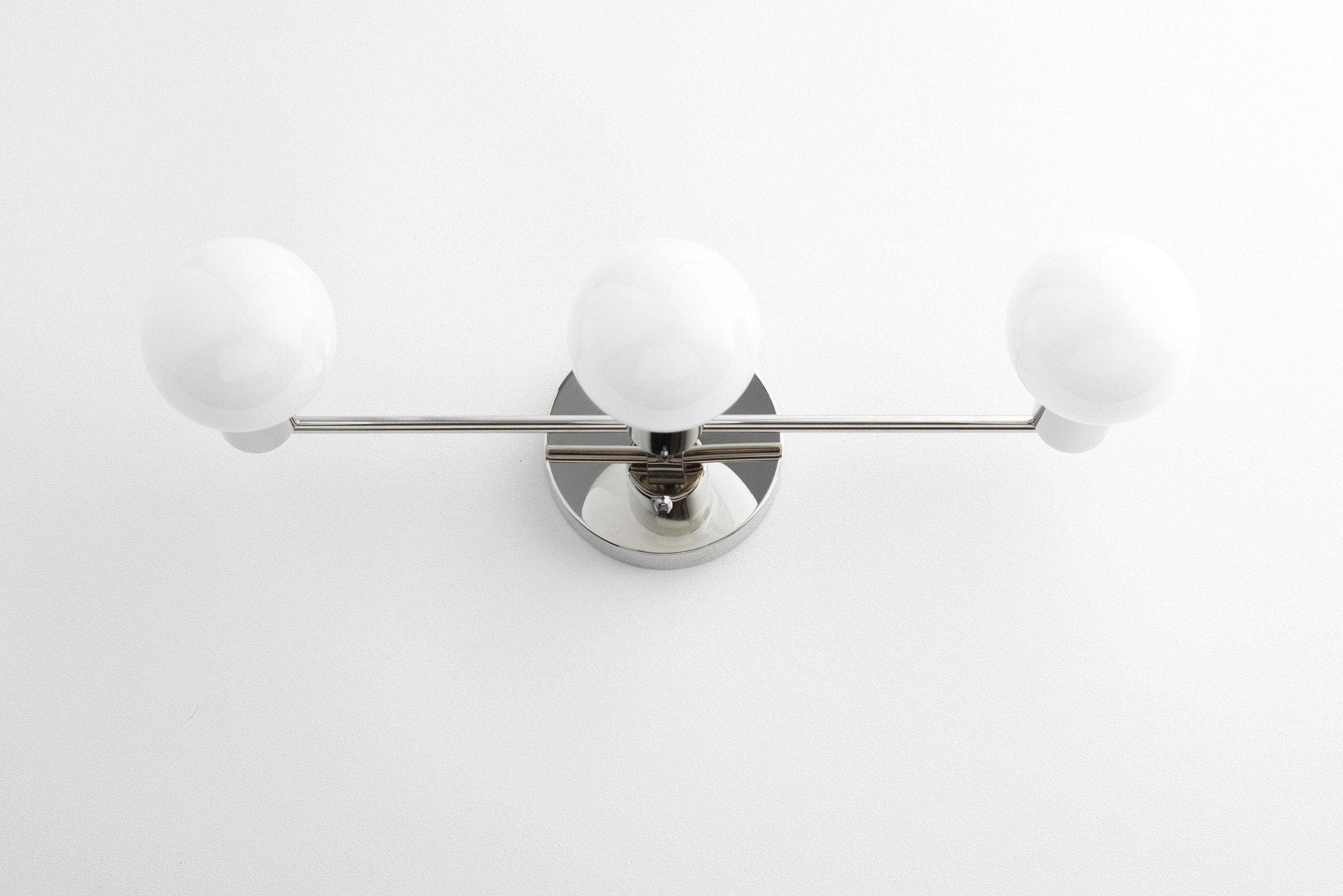 Glorica Glass Mid Century Modern Vanity Light - 3 Light Wall Fixture K1548