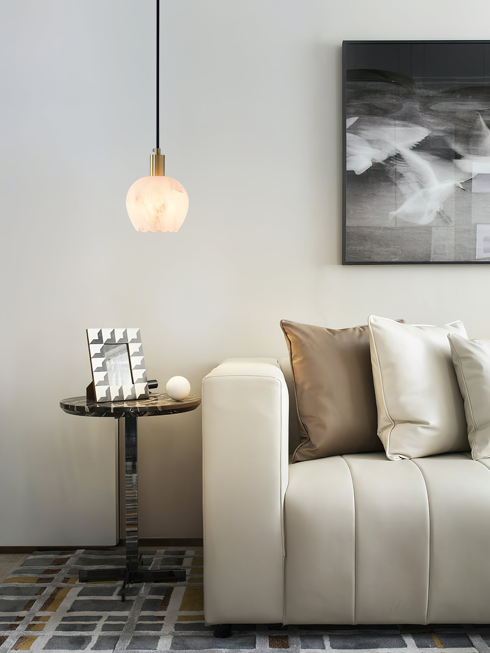 Lilin Alabaster Pendant Light D424