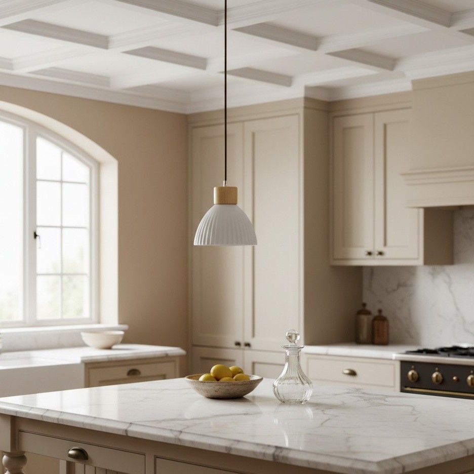 Cerawooda Modern Pendant Light - Clean Circle Silhouette for Living Area K2256
