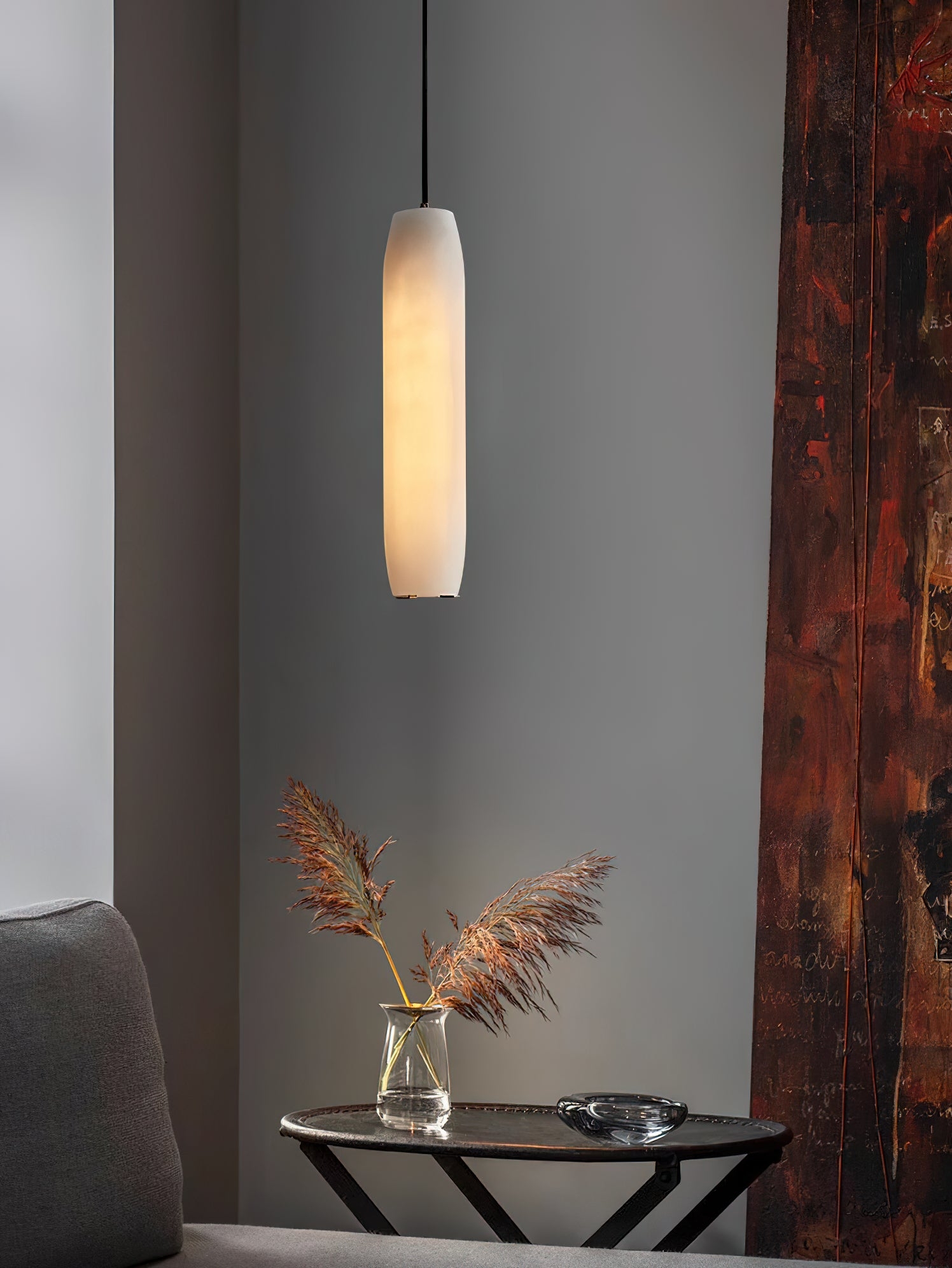 Alabaster Flute Pendant Light D436