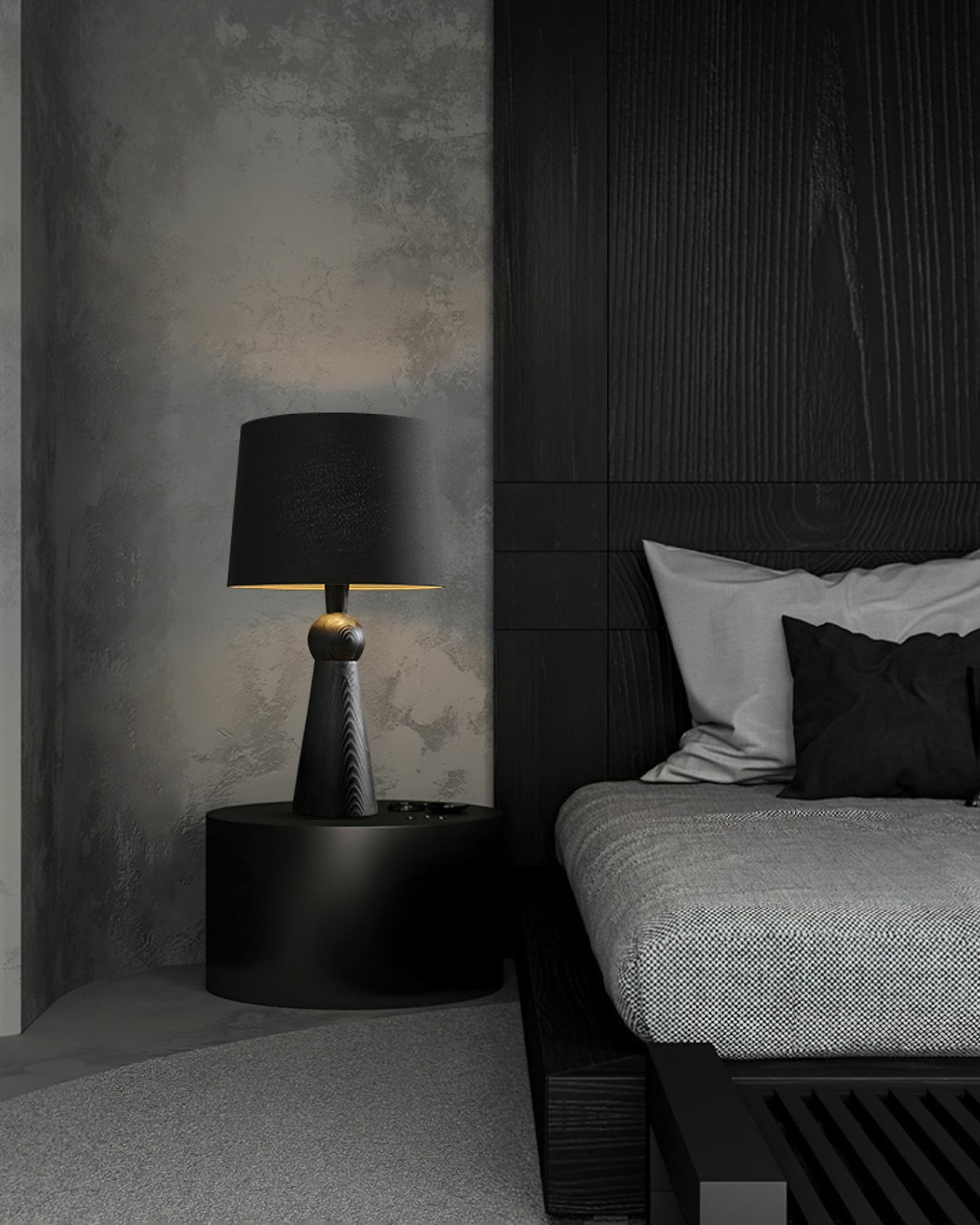 Nordic Retro Solid Wood Fabric Table Lamp K256