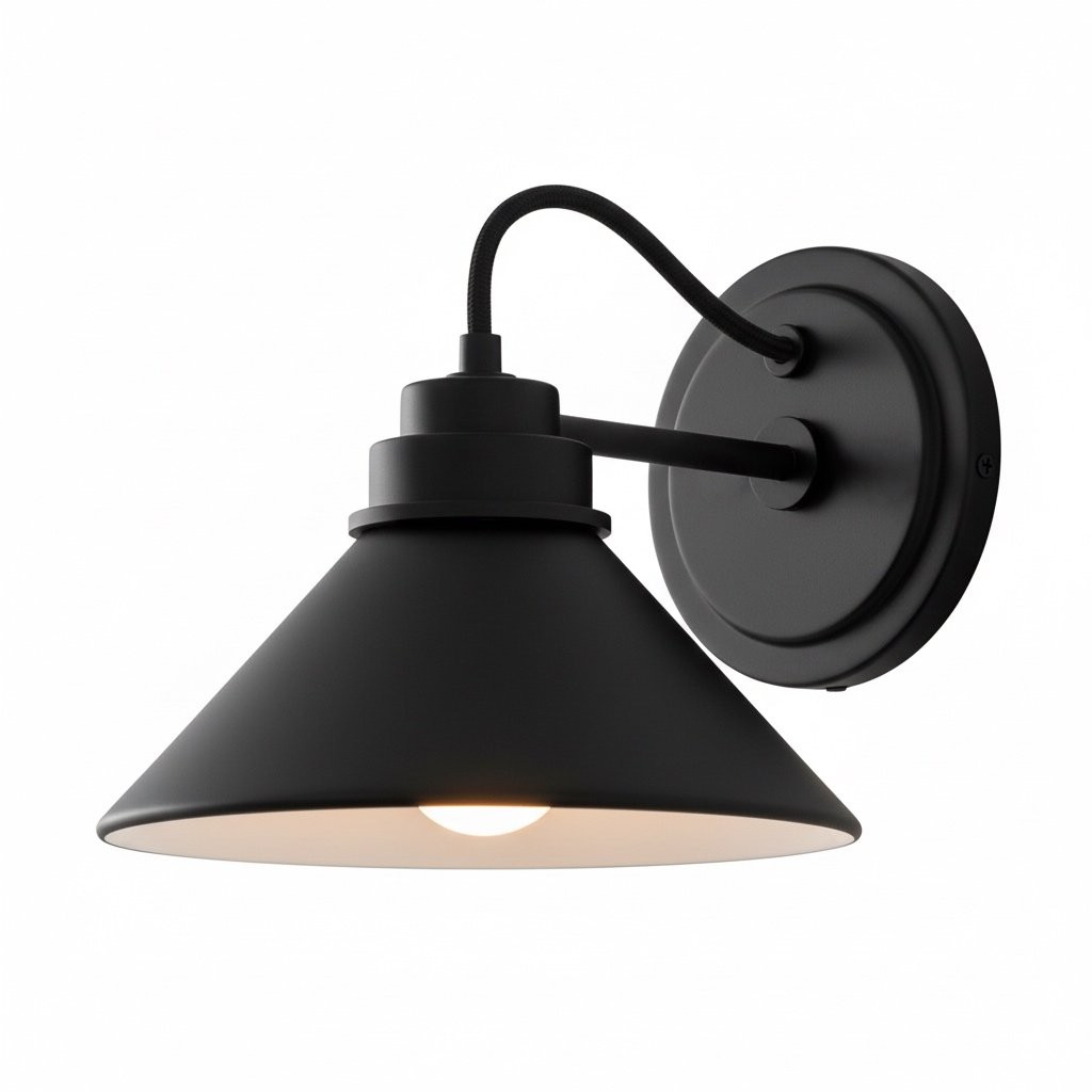 Aurenza Farmhouse Wall Sconce – Metal Or Glass Lighting for Entrance or Bedroom K1140