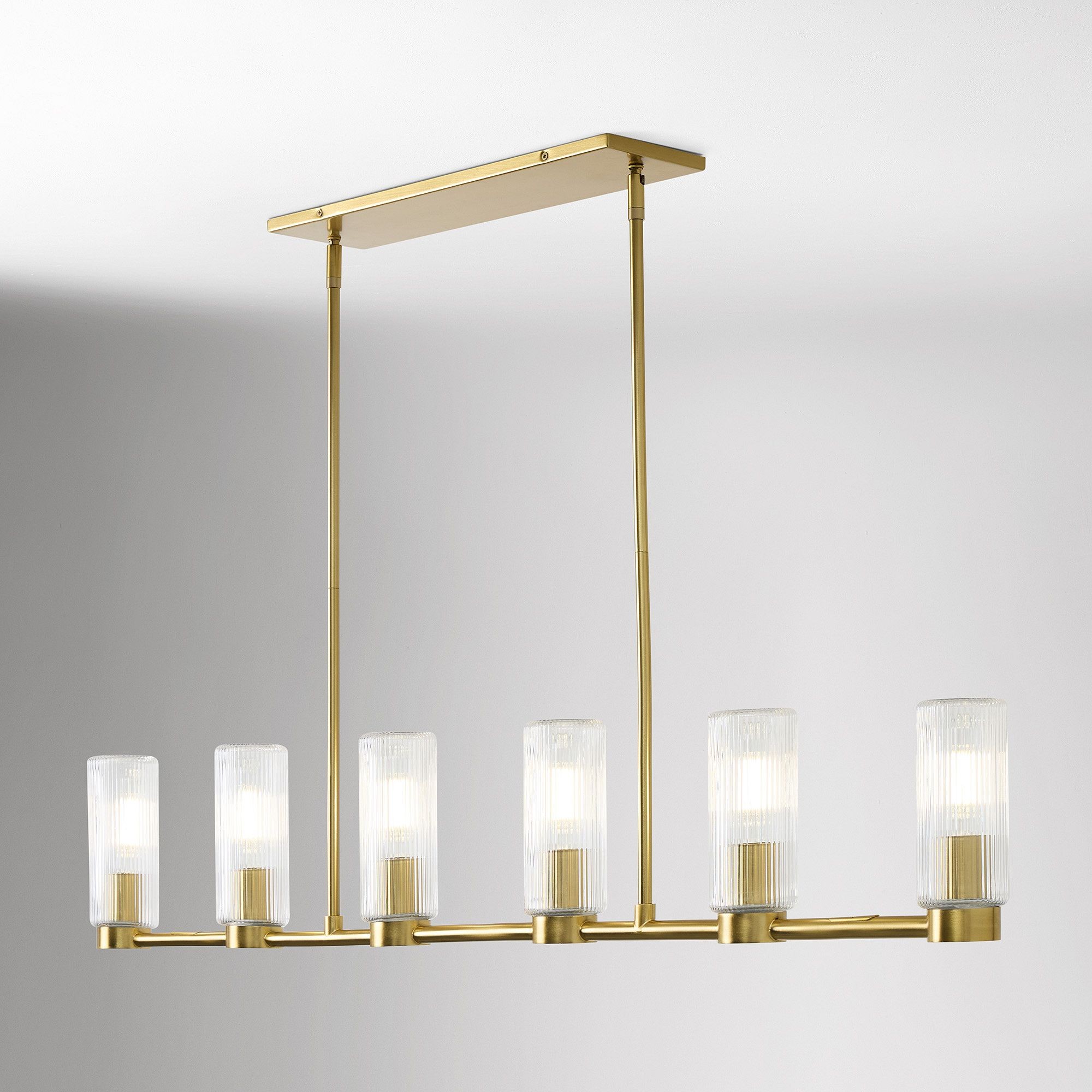 Rivora Fluted Glass Chandelier – Elegant Ribbed Lasting Design K1334