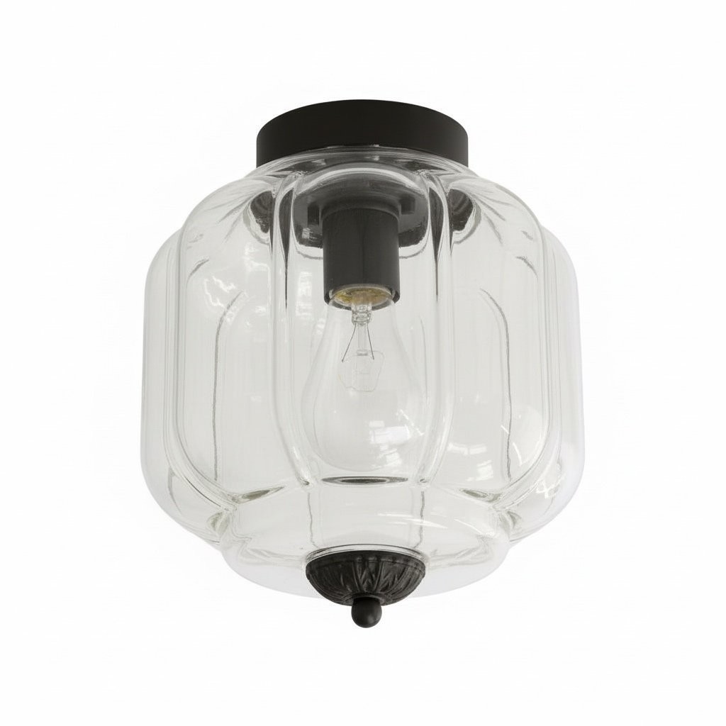 Eloise Vintage Lantern Style Ceiling Light – Elegant Glass Shade Fixture for Hallway K1137