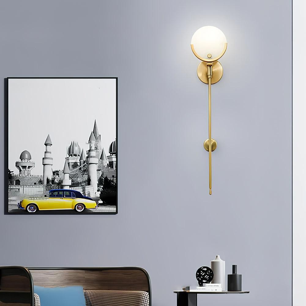 Metal Brass Spherical Bedroom Wall Lamp K247