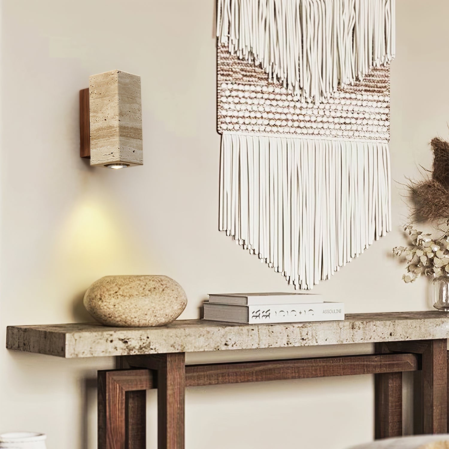 Vintage Marble Travertine Wall Lamp K264