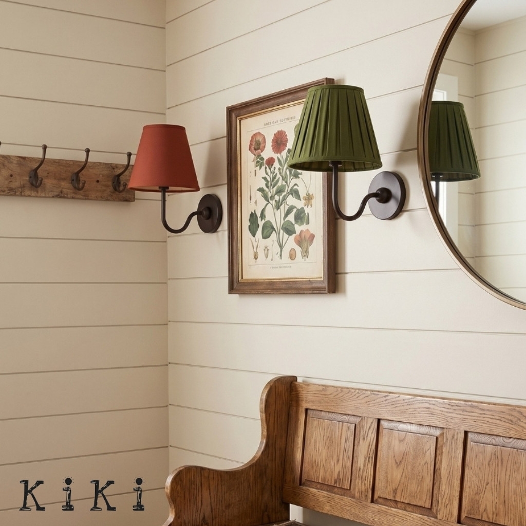 Luvora Pleated Fabric Shade Wall Sconce – Modern Classic Indoor Lighting K1306