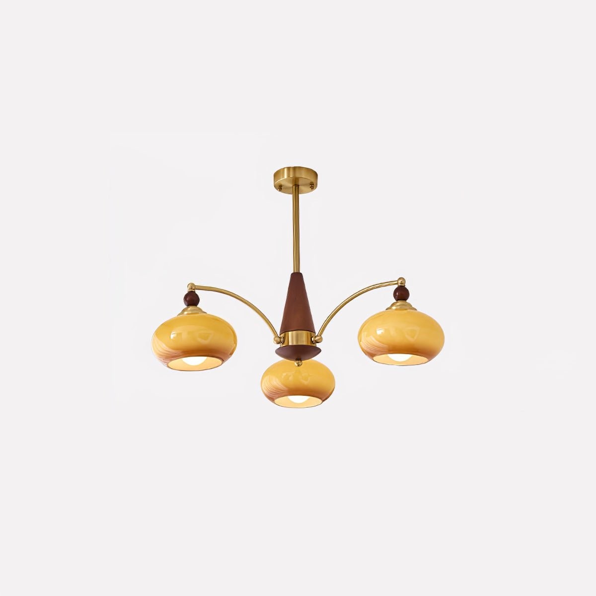 Vintage Multihead Persimmon Chandelier K623