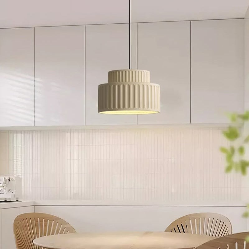Nordic Cream Style Resin Bowl Pendant Light K177