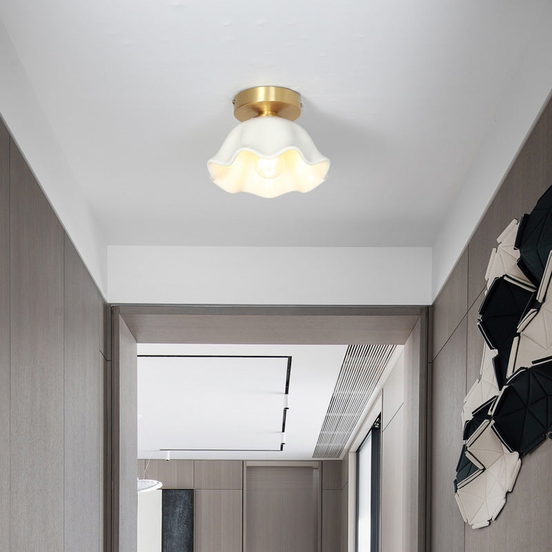 Blossom Glow Mid-Century Ceramic Ceiling Light D952